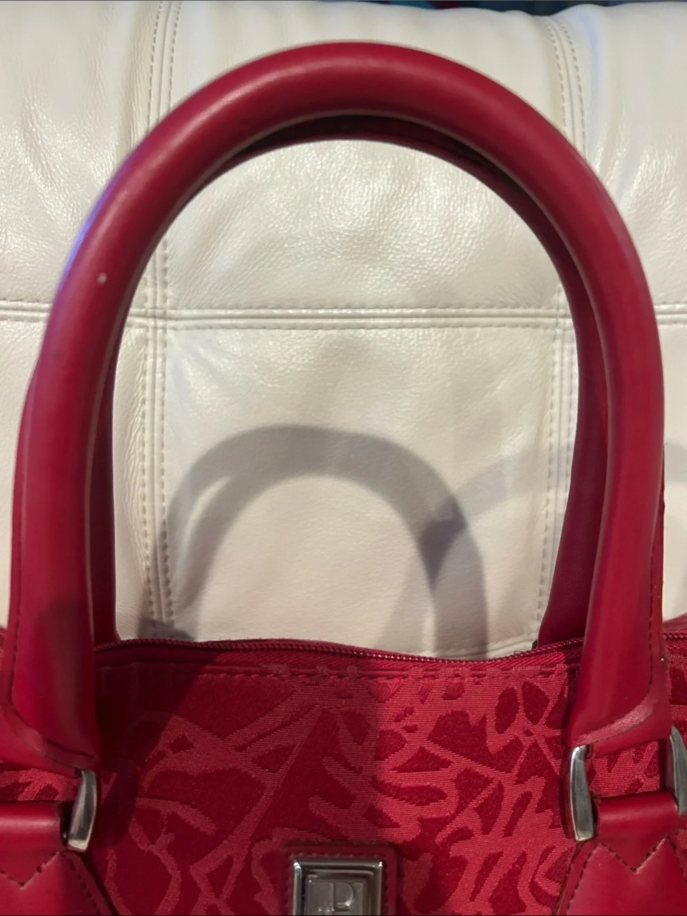 Diane Von Furstenberg DVF Vintage Red Travel Satchel Bag